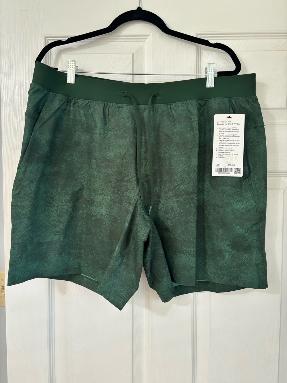 Lululemon men’s XXL zeroed in shorts 7” LL NWT